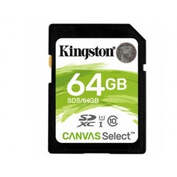KINGSTON SD 64GB CANVAS SDXC 100R C10 UHS-I U1 V10