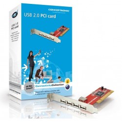 PLACA CONCEPTRONIC USB 2.0 4P EXT./1P INT. PCI